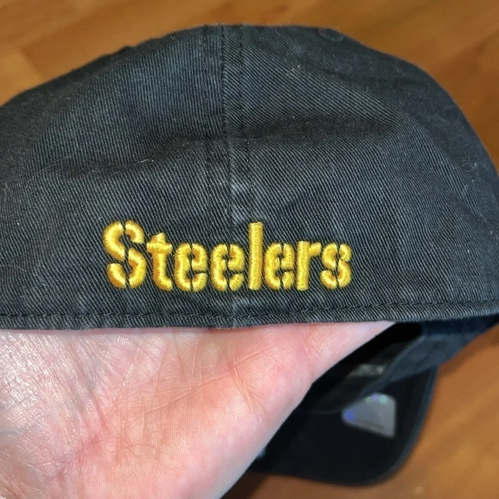Mens Pittsburgh Steelers '47 Brand Black Cleanup fitted Hat size Large